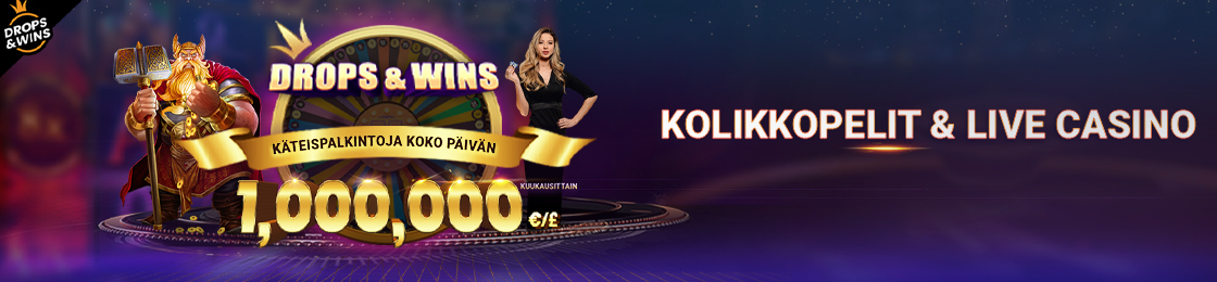 Drops and Wins for Slots and Live Casino